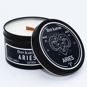 ARIES ZODIAC CRYSTAL CANDLE